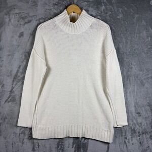 LRL Ralph Lauren Womens Chunky Knit Sweater Linen Cream XL Quiet Luxury Costal
